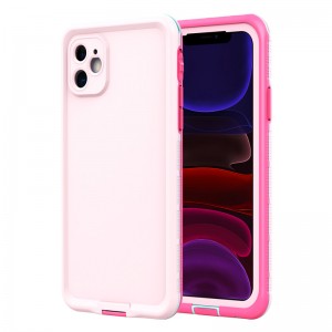 Водоустойчив калъф за телефон с водоустойчив iphone case най-добрият водоустойчив случай за iphone 11 (розово) с твърд цвят покривало