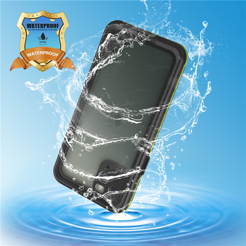 Подводен калъф за телефон водоустойчив държач iphone 11 pro водоустойчив калъф (черен) с прозрачен заден капак
