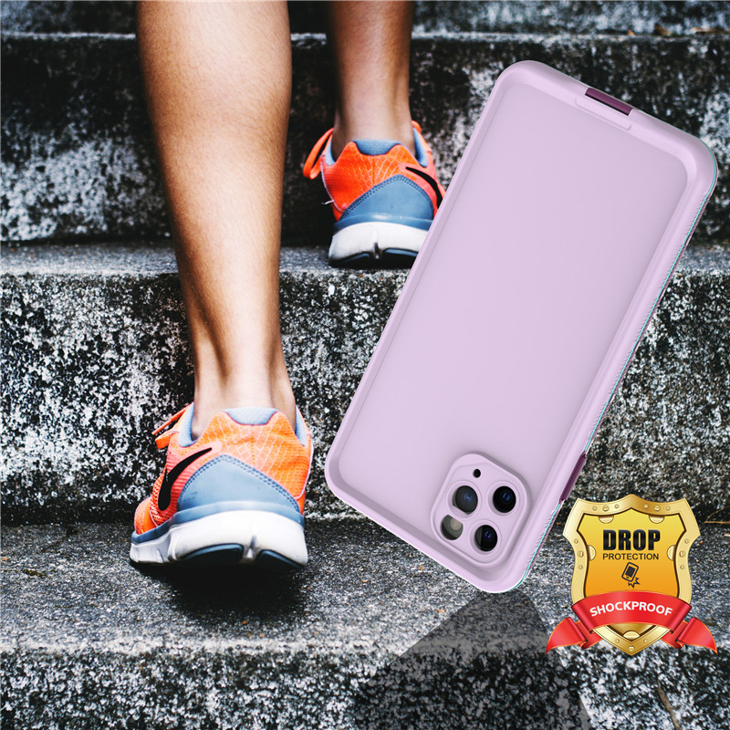 Lifeproof iphon11 pro max case apple subbing iphone case водоустойчив телефонен капак (пурпурен) с твърд цвят покривало
