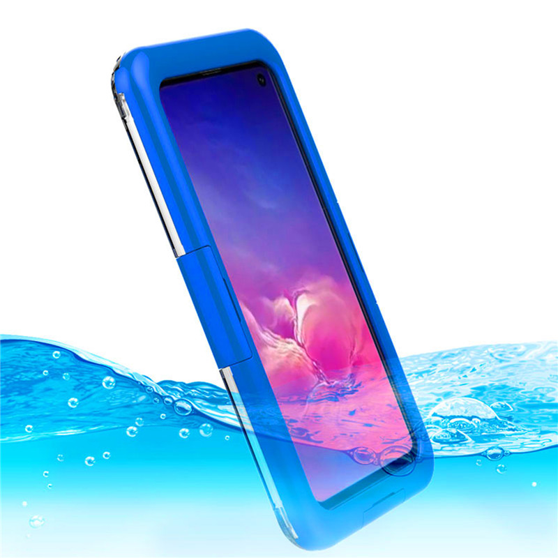 Подводна защита на телефона най-добрият жизнен кейс за Samsung S10 (син)