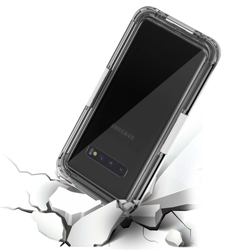 Калъфи за телефон с вода в тях телефон калъф за защита на вода за вода за Samsung S10 (бял)