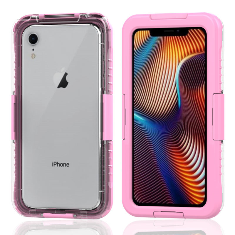 Евтино iphone XR case lifeprofire wher& Compidon 351; за покупка на подводен iphone case за телефон и портфейл (Pink)